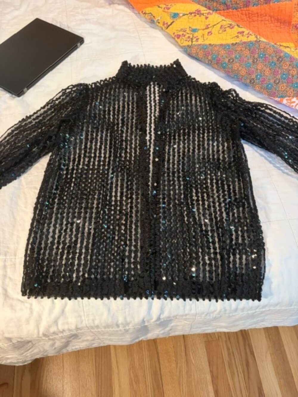 Vintage Anthony Muto sequin evening wear jacket